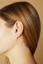 Picture of close up woman`s ear