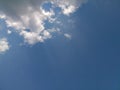 Picture cloud and sun on blue sky Royalty Free Stock Photo