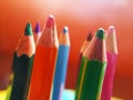 Picture of colored group of pencils Royalty Free Stock Photo
