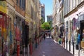 Picture of a colored street in Marseille 6th district, France.