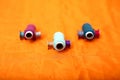 Picture of Colored thread and bobbins Royalty Free Stock Photo