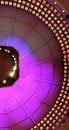 Colorful lights on a dome ceiling in the basketball hall of fame in springfield Massachusetts Royalty Free Stock Photo