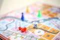 Picture of colorful snakes and Ladders board Game