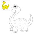 Picture for coloring a dinosaur.