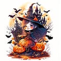 Concept Halloween Cute death halloween background