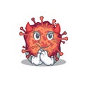 A picture of contagious corona virus in devil cartoon design