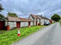 Country cottage on small lane, County Offaly, Ireland Royalty Free Stock Photo