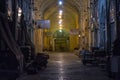 Street of the Shiraz Vakil bazar in the evening empty and deserted, in a covered alley of the market.