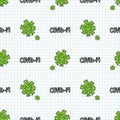 Picture of covid 19 seamless pattern background. Fight , defeat, beat viral spread quarantine of sars cov 2. Educational