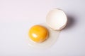 Egg broken on white background Royalty Free Stock Photo