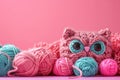 A Picture of a Crocheted Cute Owl, Ai Generated