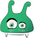 Green Cute Toothy Monster