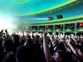 Picture of dancing crowd at music festival. Royalty Free Stock Photo