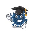 A picture of decacovirus with black hat for graduation ceremony