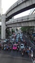 Picture of dense traffic in Bangkok