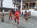 Cultural dance of Bhutanese, Thimphu, Bhutan. Royalty Free Stock Photo