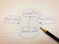 Picture diagram of quality audit type include first, second, third party audit