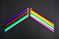 Picture of different colored pencils Royalty Free Stock Photo