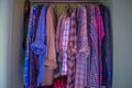 Picture of a Different designed men shirts in wardrobe