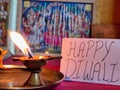 Picture of Diya lamp. Diwali Celebration