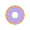 Picture of a donut on a white background. Vector illustration