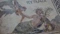 A picture drawing mosaic mural in the Museum in Pupose Cyprus Royalty Free Stock Photo