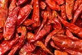 The picture is Dry pepper in the supermarket.It is made in China.Dry pepper red pepper is made through dry chili products. It is c Royalty Free Stock Photo