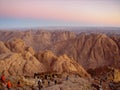 Early morning sun rise over Mount Sinai Egypt Royalty Free Stock Photo