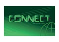 connect text effect, green