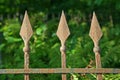 The picture elements of the old rusty metal fence Royalty Free Stock Photo
