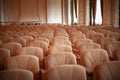 Selective blur on rows empty chairs in a conference room used for business meetings Royalty Free Stock Photo