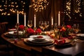 Picture an enchanting homemade romantic dinner, where the lighting is artfully arranged