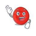 A picture of erythrocyte cell making an Okay gesture