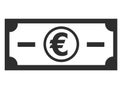 Picture of a Euro bill symbol Royalty Free Stock Photo