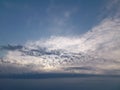 Picture   evening sky with grey lot clouds Royalty Free Stock Photo