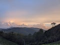 EVENING VIEW OF MOUNTAINS FROM SINGLE TREE HILL NUWARA ELIYA Royalty Free Stock Photo