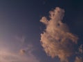 Picture  evening sky with one white clouds Royalty Free Stock Photo