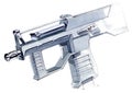 Picture of an exclusive automatic weapon submachine gun for melee.