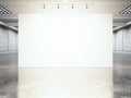 Picture exposition modern gallery,open space.Blank white empty canvas contemporary industrial place.Simply interior loft Royalty Free Stock Photo