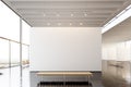 Picture exposition modern gallery,open space.Blank white empty canvas hanging contemporary art museum.Interior loft Royalty Free Stock Photo