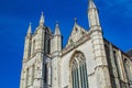 Picture of the facade of Saint Bavo Cathedral Sint Baafskathedraal taken from Saint Bavo square Sint-Baafsplein in Ghent,