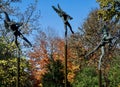Fall Foliage And the Sculpture of 3 Angels at Anderson Japanese Garden #1