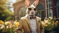 Picture a fashionable rabbit in a cashmere sweater, accessorized with a diamond-studded collar