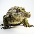 Ultra-detailed Side View Crocodile: Stunning Tabletop Photography With Softbox Lighting