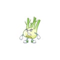 Picture of fennel cartoon character with angry face