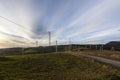 Landscape in south of italy witj aerogenerators Royalty Free Stock Photo