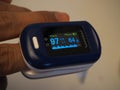 Picture of fingertip pulse oximeter