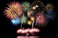 Fireworks bursting Royalty Free Stock Photo