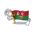 A Picture of flag vanuatu Scroll holding a megaphone