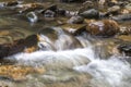 Flowing water over rocks in a stream Royalty Free Stock Photo